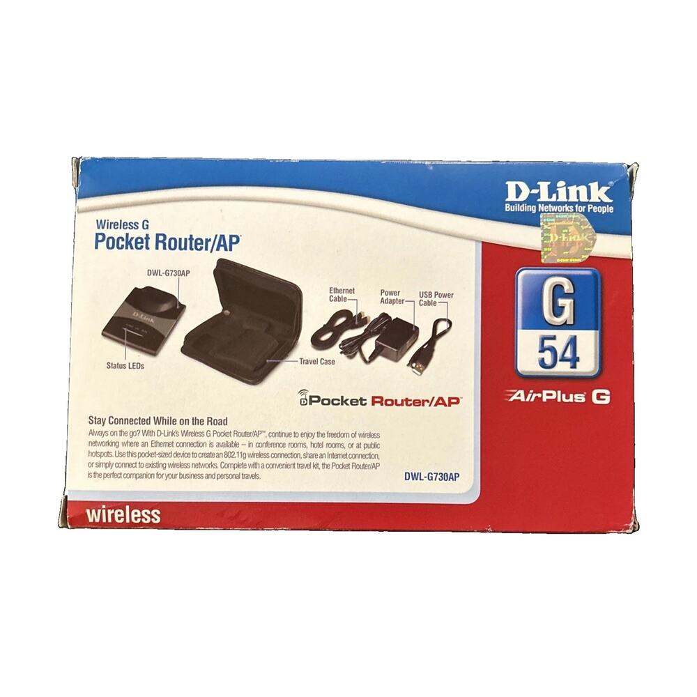 D-Link DWL-G730AP Wireless Pocket Router Access Point New In Open Box - Picture 4 of 12